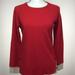 J. Crew Sweaters | J Crew Womens Sweater Size Xs Red Beige Contrast Side Buttons Crew Neck | Color: Red/Tan | Size: Xs