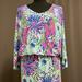 Lilly Pulitzer Dresses | Lilly Pulitzer Cara Dress In The Garden Size Large | Color: Blue/Pink | Size: L