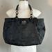 Coach Bags | Coach Black Fabric Handbag | Color: Black/Silver | Size: Os