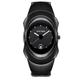 PINTIME Fashion Mens Unique Watches Slim Sleek Classic Stainless Steel Quartz Waterproof Business Wristwatches for Men Auto Date, Black