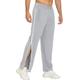ASIYAN Men's Jogging Bottoms, Long Wide Leg Training Trousers With Full-length Zip, Jogging Bottoms, Loose, Casual Sportswear With Pocket, Sweatpants M-3XL (Color : Light gray, Size : M)