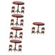 Vaguelly 5 Sets Vintage Dollhouse Accessories Stools Doll House Side Table Dinging Table Model Miniature Table Mini House Accessory Mini House Round Table Small Round Table Alloy Furniture