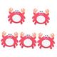 Vaguelly 5 Pcs Funny Water Toy Gift Foam Bath Toys Gift for Newborn Crab Bath Toy Mirror for Fun Bath Toys Mirror Toys Toys Mirror Cartoon Body Wash Red Boy