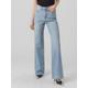Straight-Jeans VERO MODA "VMTESSA HR STRAIGHT JEANS RA339 GA NOOS", Damen, Gr. 31, Länge 30, blau (light blau denim), Denim/Jeans, Obermaterial: 99% Baumwolle, 1% Elasthan, modisch, straight fit, Jeans