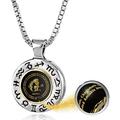 Aquarius Zodiac Sign Necklace Birthday Present Pendant 925 Sterling Silver Engraved Astrology Symbol Men or Women 20th January to 18th February Pure Gold Water-Bearer Star on Onyx, 20" Chain