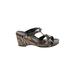 Mephisto Wedges: Brown Snake Print Shoes - Women's Size 37 - Open Toe