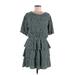 Divided by H&M Casual Dress - Mini Crew Neck 3/4 sleeves: Green Dresses - Women's Size Medium