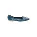 Geox Respira Flats: Smoking Flat Chunky Heel Casual Teal Shoes - Women's Size 9 - Almond Toe