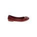 FRYE Flats: Burgundy Solid Shoes - Women's Size 8 1/2 - Round Toe