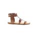 Bamboo Sandals: Brown Solid Shoes - Women's Size 8 - Open Toe