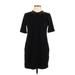 ASOS Casual Dress - Shift High Neck Short sleeves: Black Solid Dresses - New - Women's Size 10