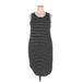 rue21 Casual Dress - Midi: Black Stripes Dresses - New - Women's Size 2X