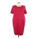 Chelsea Studio Casual Dress - Sheath: Burgundy Print Dresses - Women's Size 28