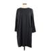 Eileen Fisher Casual Dress - Shift Crew Neck 3/4 sleeves: Black Print Dresses - Women's Size Medium
