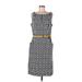 Nine West Casual Dress - Sheath: Gray Print Dresses - Women's Size 12