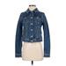 Anthropologie Denim Jacket: Short Blue Print Jackets & Outerwear - Women's Size Small