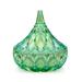 Godinger Silver Art Co Cholocate Hershey's Kiss Candy Jar Crystal in Green | 5.5 H x 5.19 W x 5.19 D in | Wayfair 64639