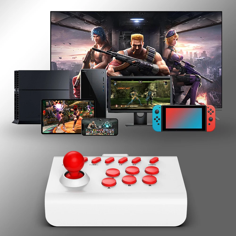 Pxn 0082 usb street fighter joystick pc ps4 controller für ps3/xbox one/switch/android tv arcade kampfspiel kampf stick Image