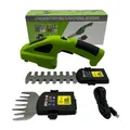 Cordless Grass Shear & Shrubbery Trimmer - 2 in 1 Handheld Hedge Trimmer 7.2V Electric Grass Trimmer