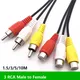 3RCA to 3 RCA Cable Audio Video AV Male to Female Extension Cable 1.5m 3m 5m 10M
