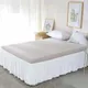 Bed Skirt White Wrap Around Elastic Bed Shirts Without Bed Surface Bed Skirts Twin/Full/Queen/King