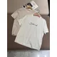 Summer Women's O-Neck T-shirt Solid Color Basicl B*C Luxury Letter Design Short Sleeves Pullover