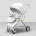 Luxurious Light High Landscape Baby Stroller Egg-shaped Seat for Newborn One Hand Recline Pushchair