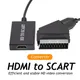 HD 1080p Scart To Compatible Converter Scart Input To Compatible Output Audio Video Cable Adapter