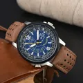 Citizen Eco Drive leather strap men's quartz professional sports watch