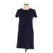 Polo by Ralph Lauren Casual Dress - Shift Crew Neck Short sleeves: Blue Solid Dresses - Women's Size Large