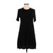 BCBGeneration Casual Dress - A-Line: Black Solid Dresses - Women's Size Small