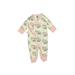 Monica + Andy Long Sleeve Outfit: Green Print Bottoms - Size 0-3 Month