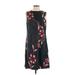 Tommy Bahama Casual Dress - Mini High Neck Sleeveless: Black Floral Dresses - Women's Size Small