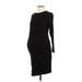 H&M Mama Casual Dress - Bodycon High Neck Long sleeves: Black Solid Dresses - Women's Size Small Maternity