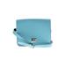 The Leather Satchel Co. Leather Crossbody Bag: Teal Solid Bags