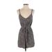 American Eagle Outfitters Casual Dress - Mini V Neck Sleeveless: Brown Dresses - Women's Size Small