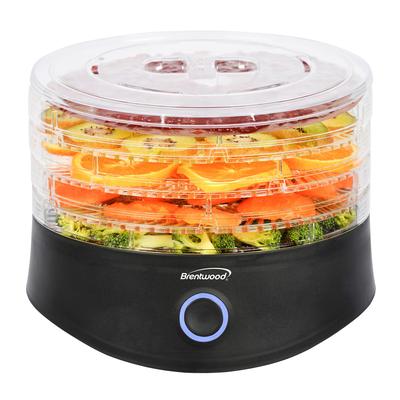 Brentwood 5 Tray Food Dehydrator in Black with Auto Shut Off - N/A