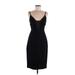 BCBGMAXAZRIA Cocktail Dress - Party Plunge Sleeveless: Black Solid Dresses - Women's Size 6