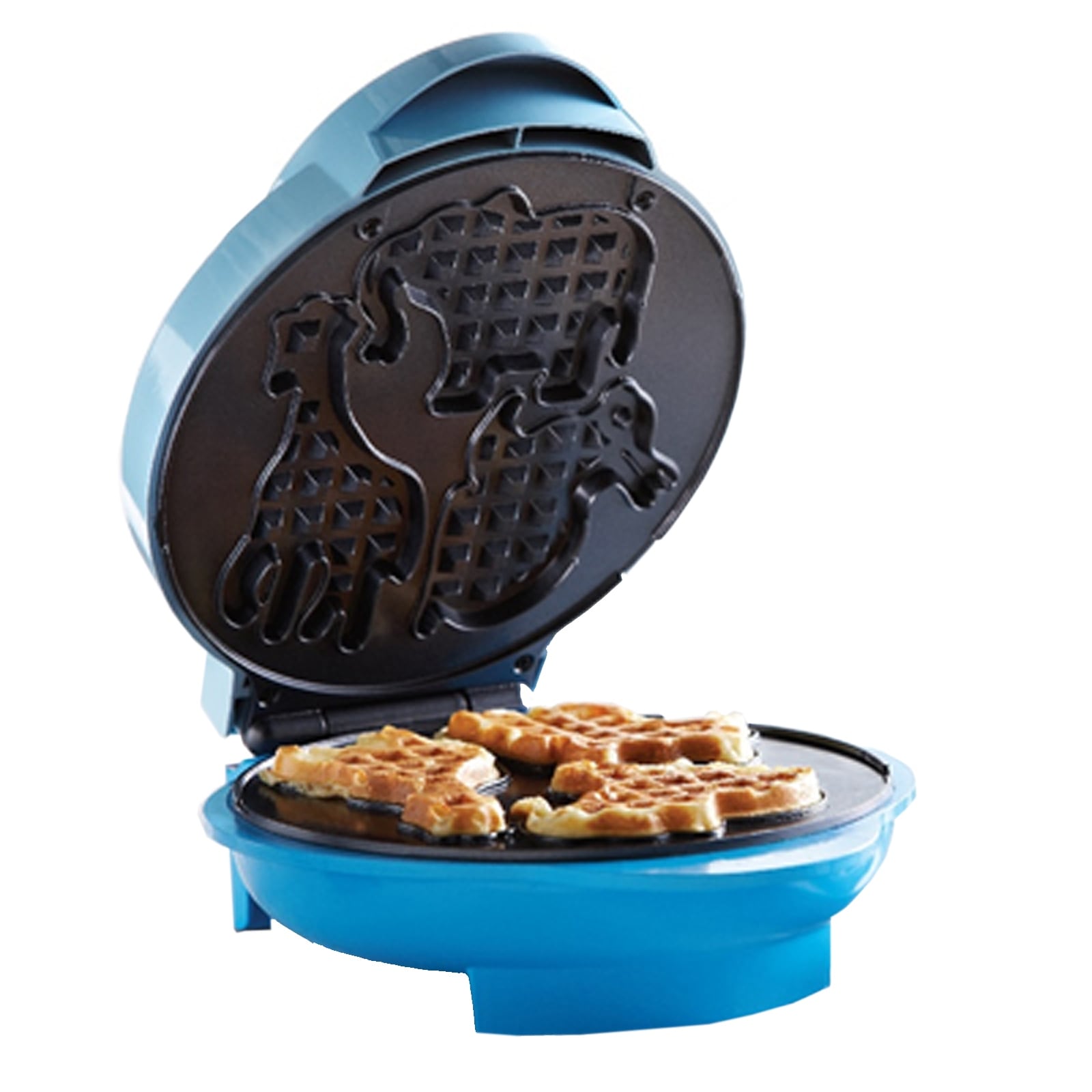Brentwood Animal Shaped Waffle Maker in Blue - 9.6"D x 11.1"W x 5.6"H