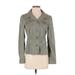 Ann Taylor LOFT Jacket: Short Green Print Jackets & Outerwear - Women's Size 2