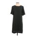 H&M Casual Dress - Mini Crew Neck Short sleeves: Black Print Dresses - Women's Size 4