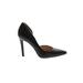 Jessica Simpson Heels: D'Orsay Stiletto Minimalist Black Solid Shoes - Women's Size 5 1/2 - Pointed Toe