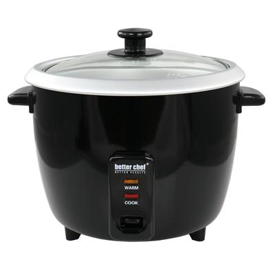Better Chef 8 Cup Automatic Rice Cooker in Black With Rice Paddle and Measuring Cup - N/A