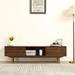 Contemporary 63 Inch TV Cabinet with Solid Wood Legs