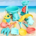 Jouets de sable en silicone pour enfants jeu de plage d'été pelle E27 bac à sable en plein air