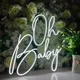 Oh Baby – enseignes en néon personnalisées pour réception-cadeau fête de naissance révélation du