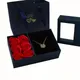 Boîte-cadeau avec fleur éternelle boîte d'emballage de bijoux 6 fleurs roses 216.239. bijoux non
