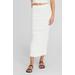 Mixed Stitch Pointelle Maxi Skirt