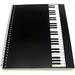 Blank Sheet Music Composition Manuscript Staff Paper Art Music Notebook Black 50 Pages 26x19cm (Black Music)Black Piano