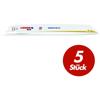Säbelsägeblatt TiN Metall 203mm 5 Stück - Größe:203 x 19 x 0.9 mm / 18 zpz - Lenox